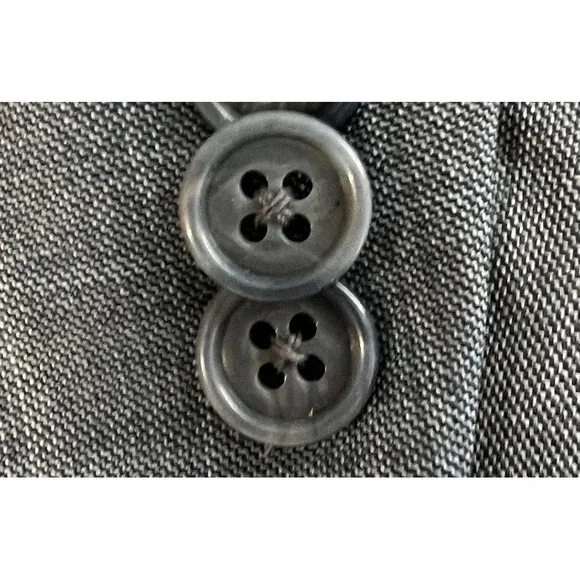 Jack Victor Loro Piana Men's Gray Super 130s‎Two Button Plaid Blazer 40